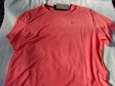 NWT Nike dri fit running T, mens XL, orange, UPF 40 , 100 polyester