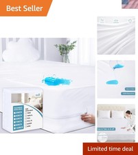 Durable Twin Mattress Protector - Waterproof Zippered Encasement for Box Springs