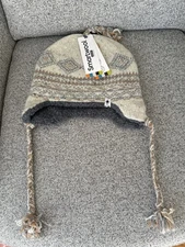 SmartWool Hudson Trail Nordic Fleece Lined Hat Wool Blend Oat Heather NWT