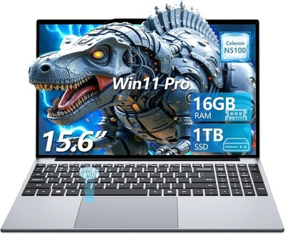 Txxren 15,6 Zoll Laptop, 16GB DDR4 RAM 1TB SSD Celeron N5100 CPU