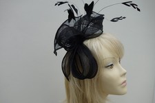 Atemberaubender schwarzer Fascinator Hochzeit/Anlass. sehr guter Zustand