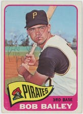 Bob Bailey 1965 Topps Auto Signed Pittsburgh Pirates #412 Vintage 29776