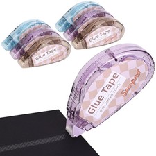 Scrapbook Tape, 6 Pack Double Sided Tape Roller for Crafts, Adhesive Glue Run...