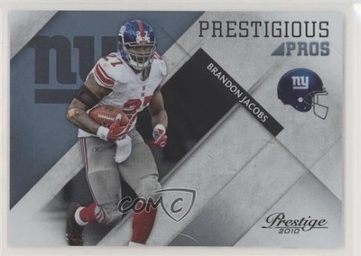 2010 Panini Prestige Prestigious Pros Platinum 4/10 Brandon Jacobs #3 0q3