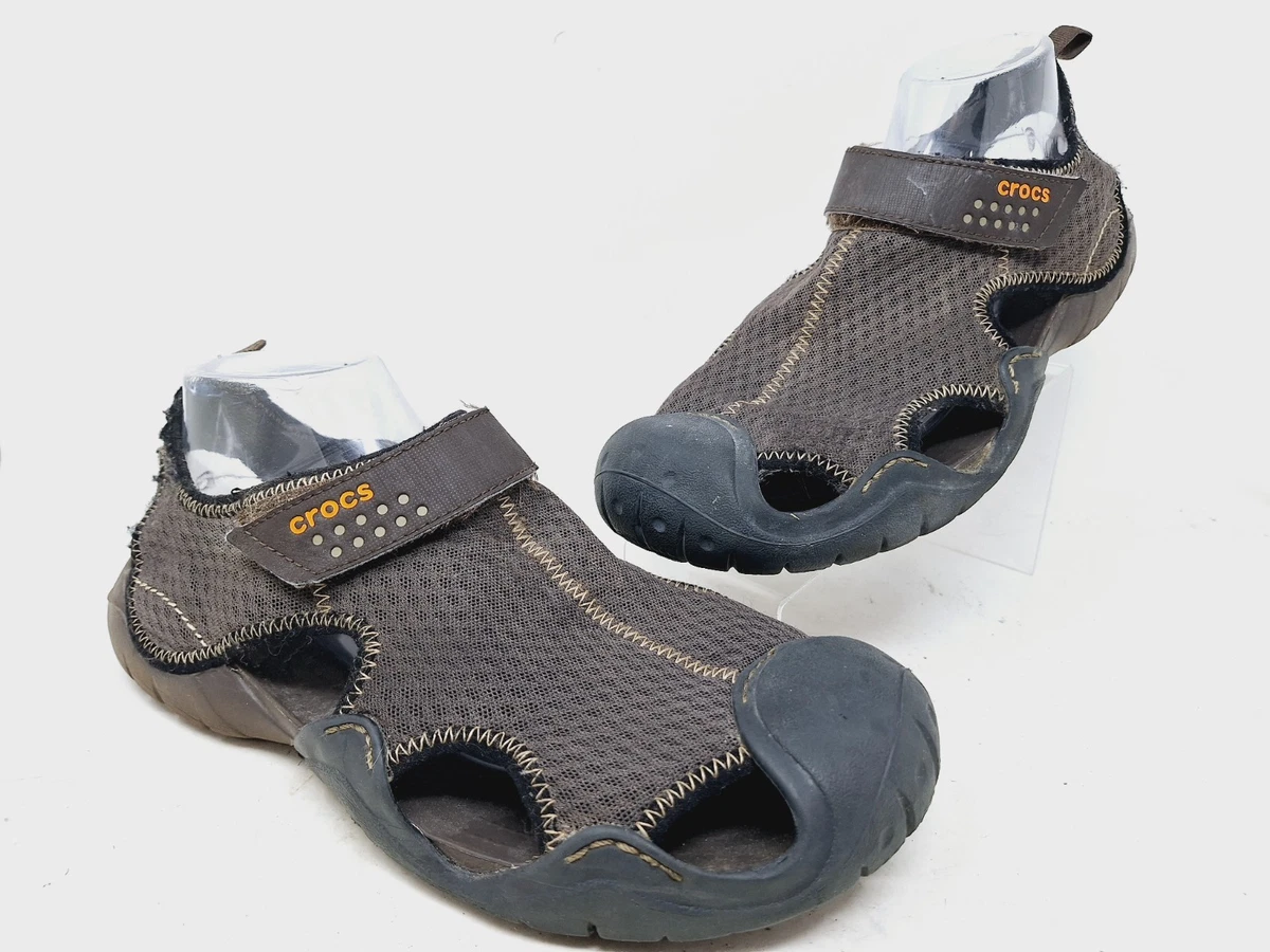 Crocs Lightweight fisherman deck Sandals Water Friendly Men\'s Size 11 15041 Crocs Solid Fisherman for Men for sale | eBay main image 4