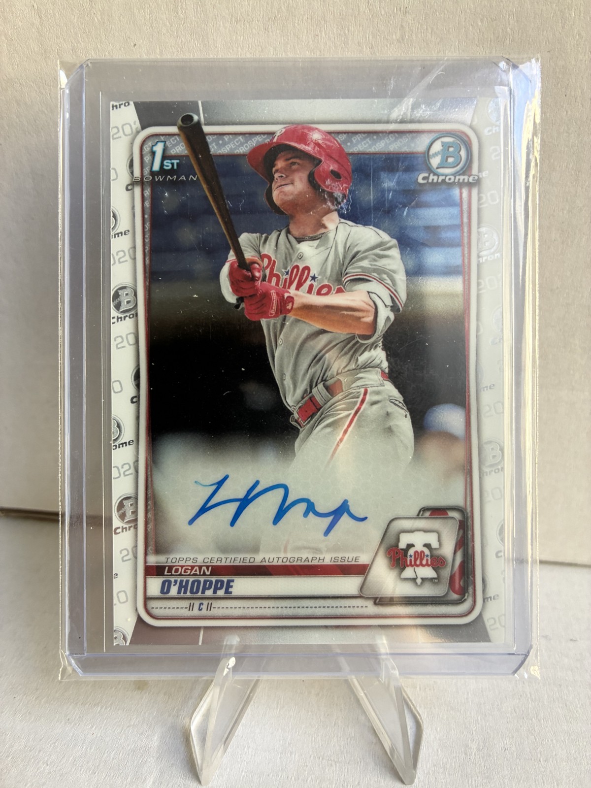 2020 Bowman Chrome - Prospect Autographs Logan O'Hoppe #CPA-LOH (AU, RC)