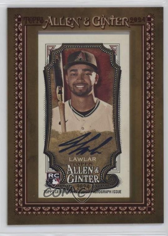 2024 Topps Allen & Ginter Mini Baseball Jordan Lawlar #MA-JL Rookie Auto RC s1i