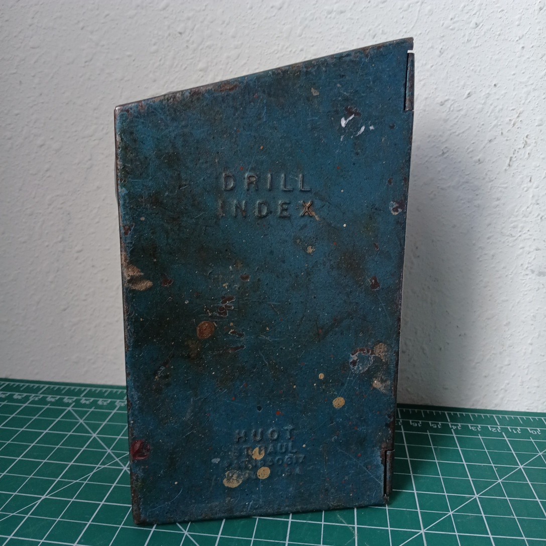 Vintage Huot St. Paul Drill Index 60 Drill 28 Bits Set Missing 5/16