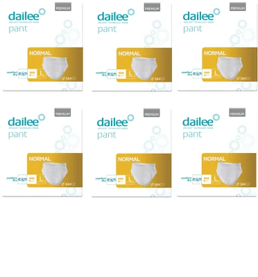6x15 Dailee Pant Premium Normal L Inkontinenz Windeln Einweghose