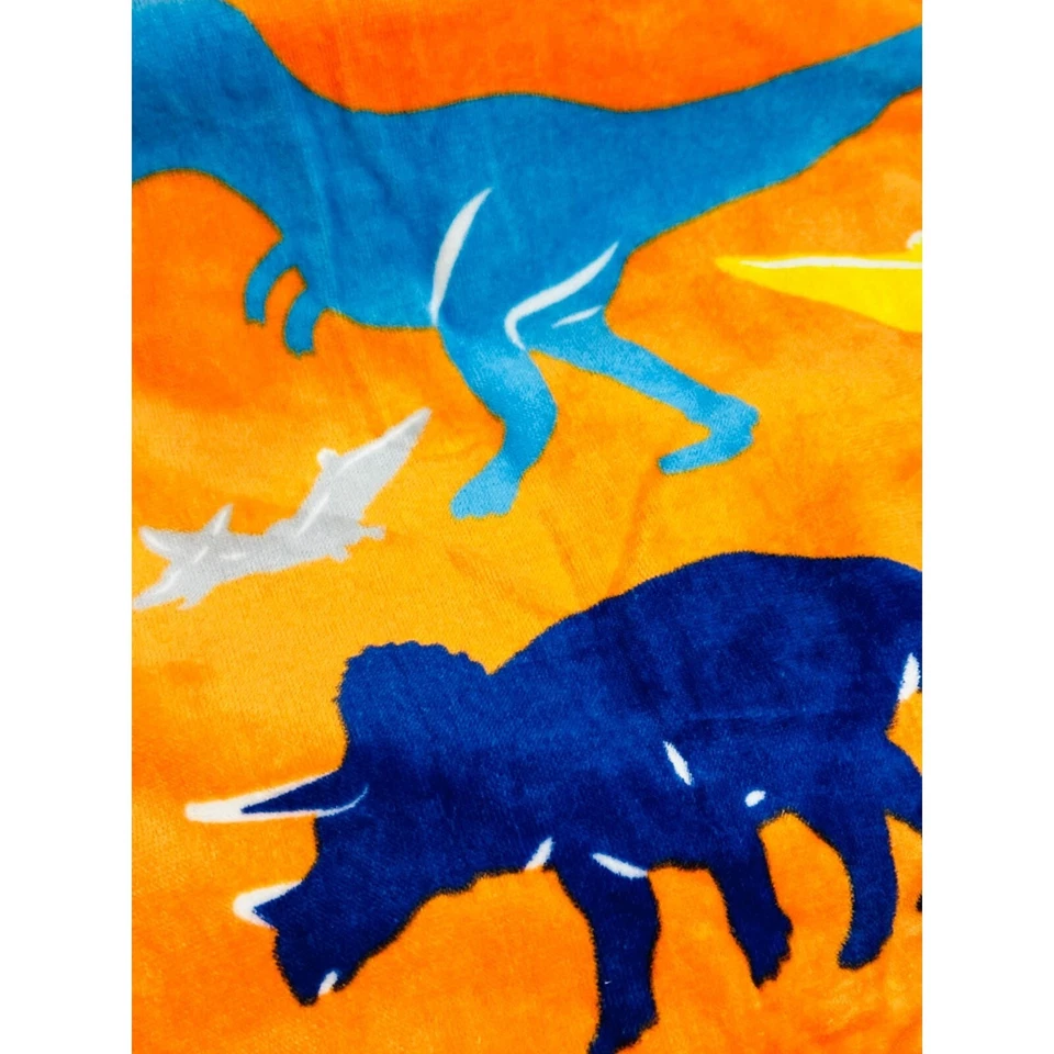 Tommy Bahama Children's Kids Beach Pool Towel Oversized Dinosaurs Orange - Image 2 of 2