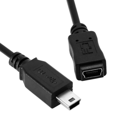 50cm Mini USB B Type 5Pin Male to Female Extension Cable for GPS Hard Disk - Picture 4 of 11