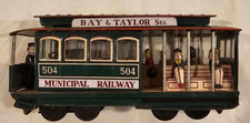 Vintage MUNICIPAL RAILWAY 504 Tin Toy Train Trolley Car Bay Taylor Powell Mason