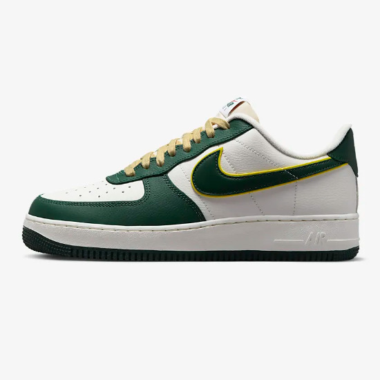 Pre-owned Nike Air Force 1 Low 07 Lv8 Noble Green Sail In Sail/noble  Green-opti Yellow-picante Red