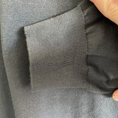 Bachrach Mens 72% Silk V Neck Sweater Slate Blue Sz L New - Picture 4 of 5