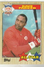 FREE SHIPPING-MINT-1987 Topps #600 Dave Parker - All-Star Reds PLUS BONUS CARDS