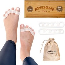 Awesome Toes Spacers Separators, Fast Pain Relief from Hammertoe Bunions, Tw