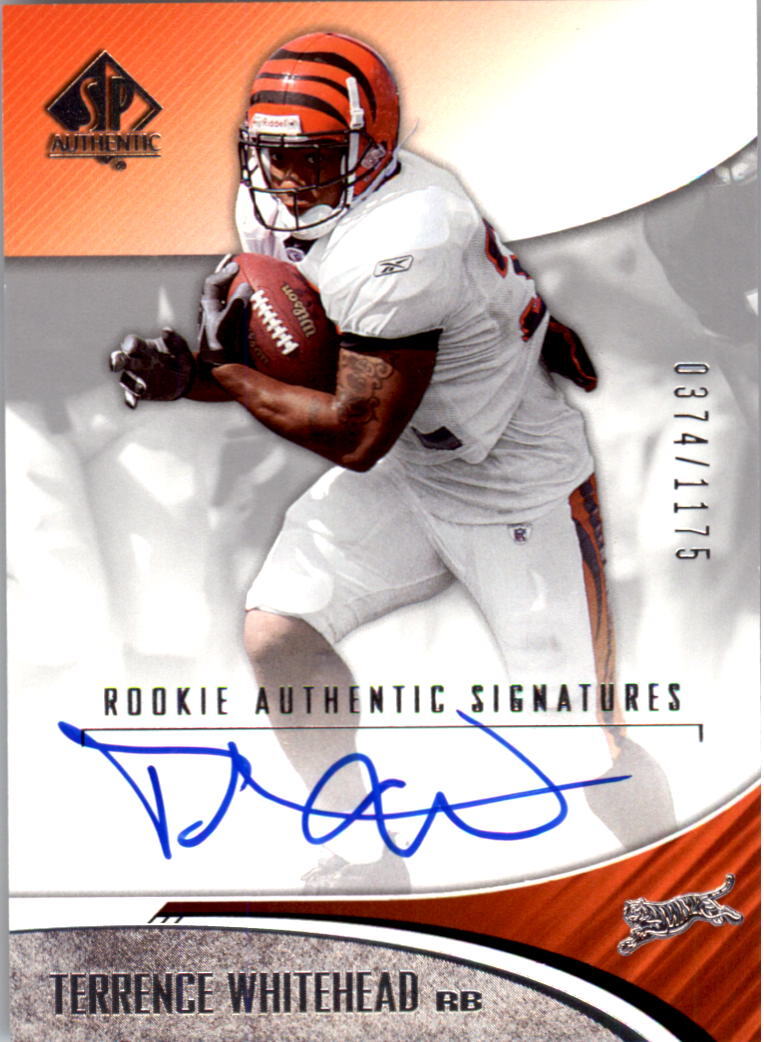 A7893- 2006 SP Authentic #220 Terrence Whitehead RC Auto /1175 | eBay