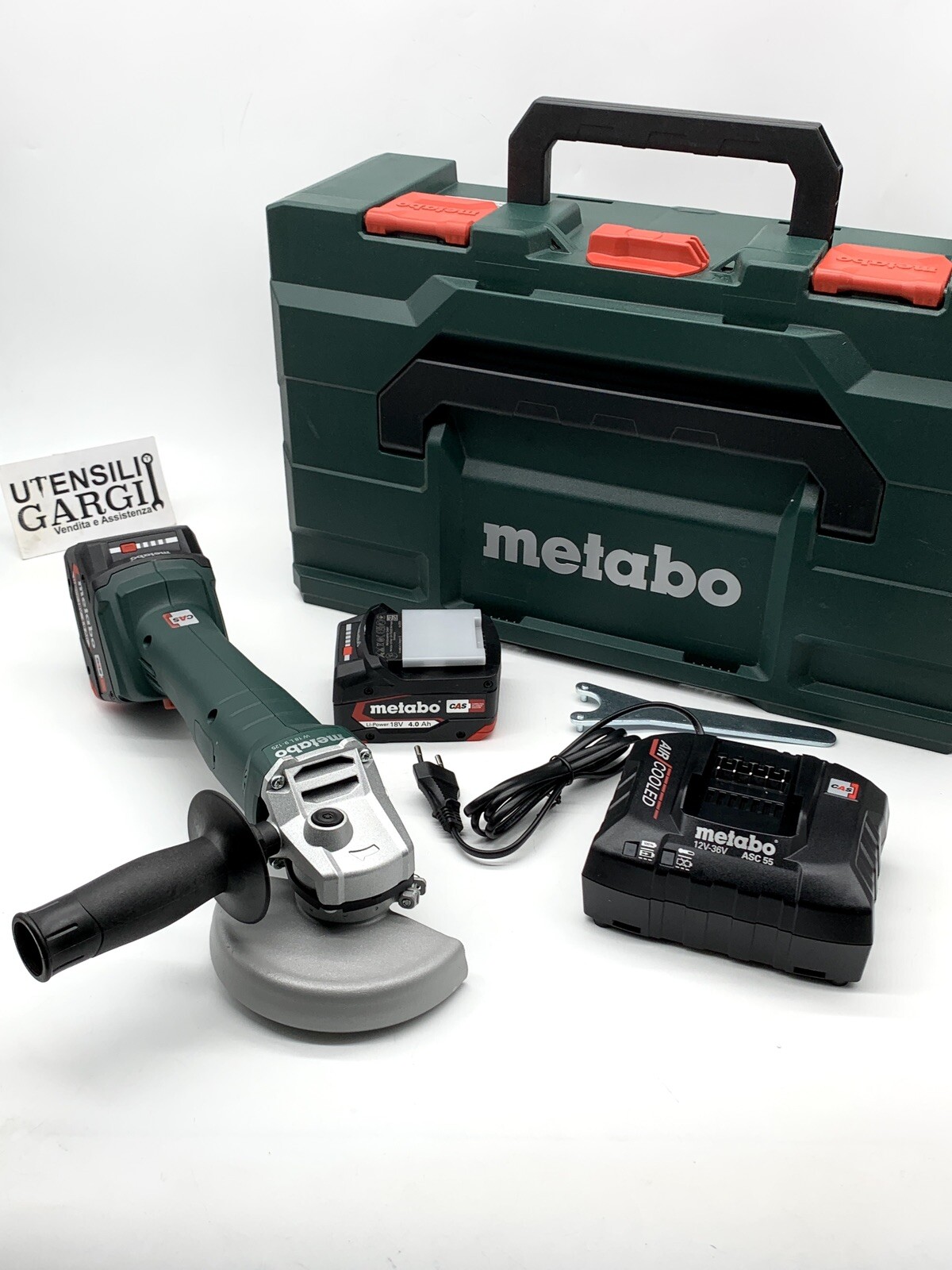 SMERIGLIATRICE ANGOLARE A BATTERIA 18V 2x 4Ah - 602247510 METABO W 18 L 9-125