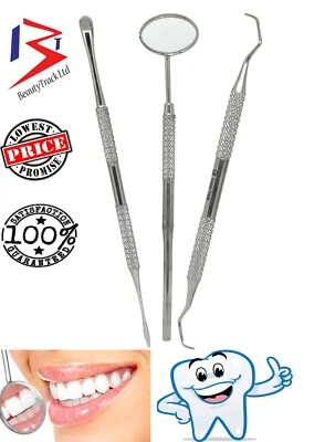 BEAUTYTRACK Dental Oral Care Kit Tooth Scraper Scaler Dental Mirror Dentist Hygiene Cleaning