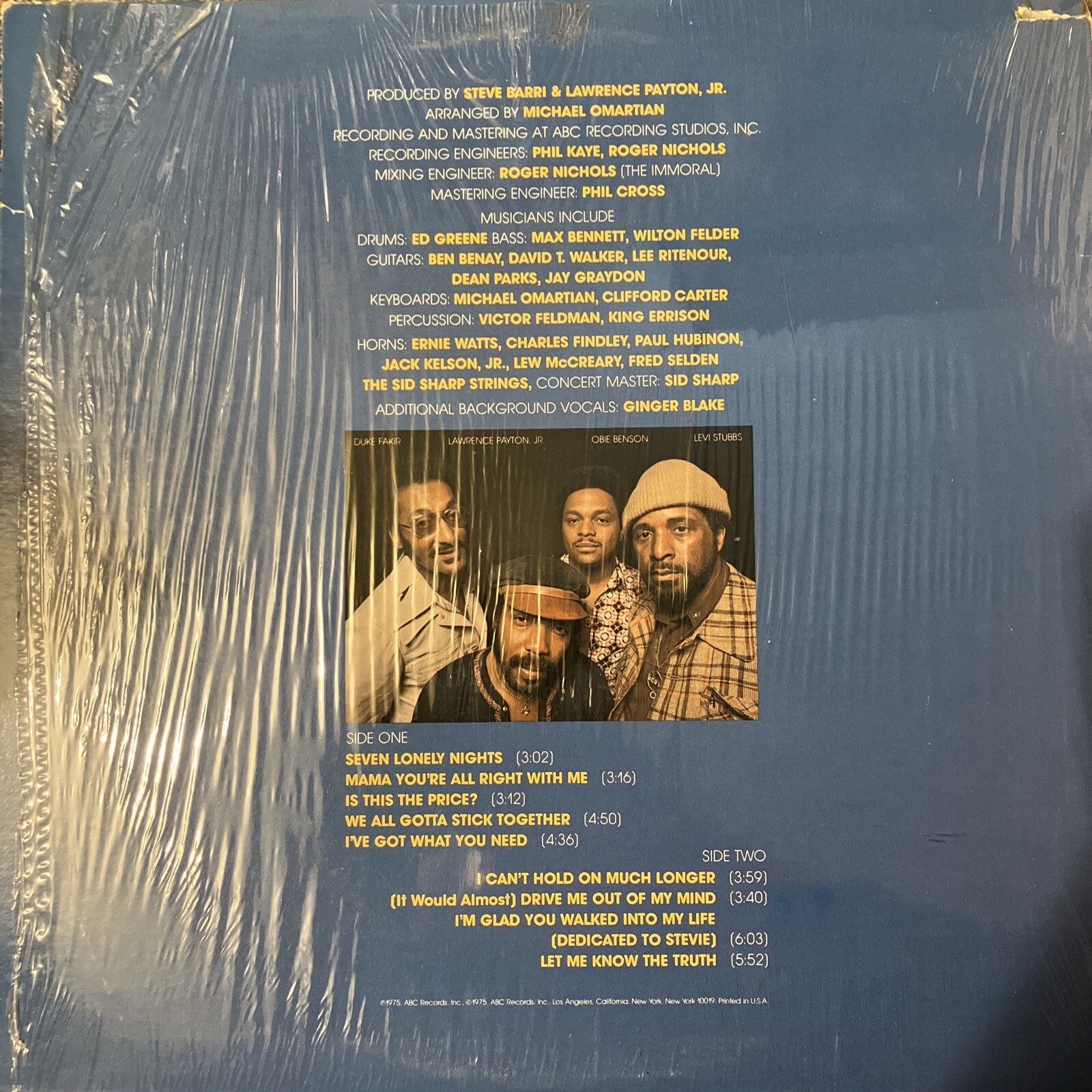 Four Tops – Night Lights Harmony ABCD-862 Vinyl ABC Records 1975 In ...