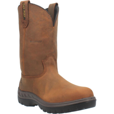 Dan Post Cummins Hellbraun Leder Rund Western Cowboy Stiefel (US Herren Größe)