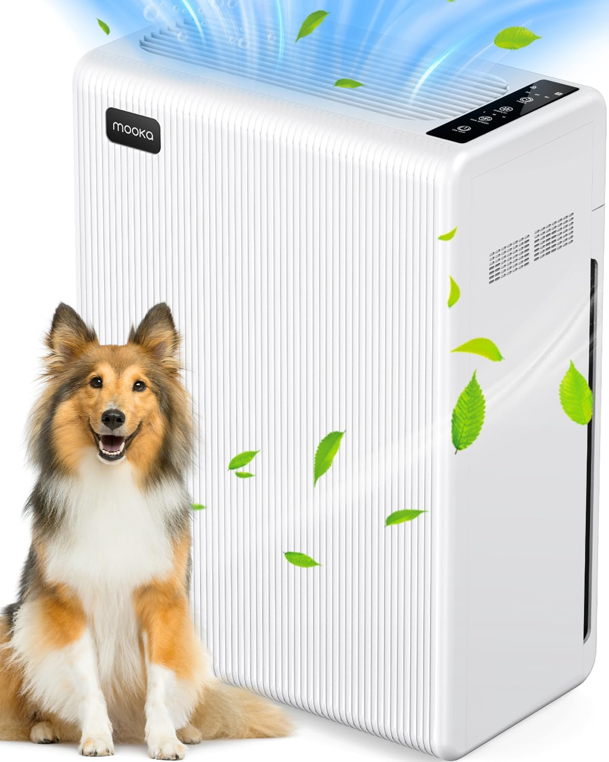 Air Purifier for Large Rooms up to 1740Ft², H13 HEPA Filter, Portable, White