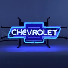 Chevrolet Bowtie Junior Light Car Garage Banner Neon Sign 17" by 7"