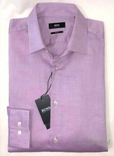 Hugo Boss Hugo Men's Ag Dieselstrasse 12 Slim Fit Shirt In Purple SZ.15 38 