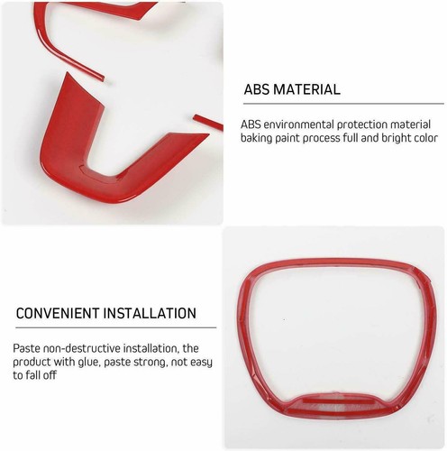 4PCS Red Steering Wheel Cover Trim Sticker Decal Bezels for Dodge Durango 2014+ - Picture 7 of 7