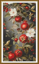 Counted cross stitch kit DIY unprinted canva Pomegranate Bouquet embroidery hand