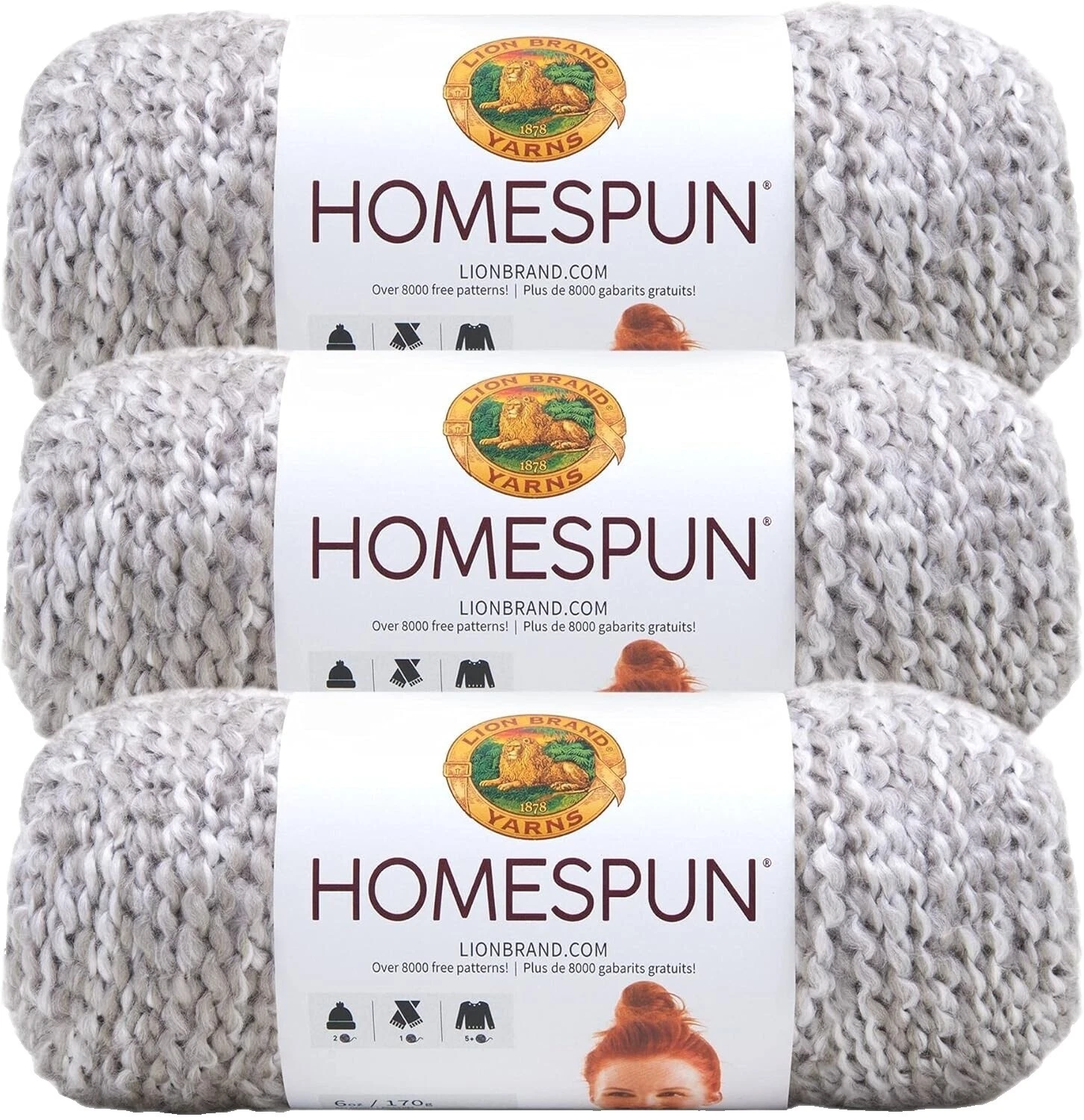 Hilos Lisa de hilo grueso Lion Brand
