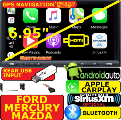 FORD MERCURY MAZDA HDMI CARPLAY ANDROID AUTO BLUETOOTH OPT. SIRIUSXM CAR STEREO