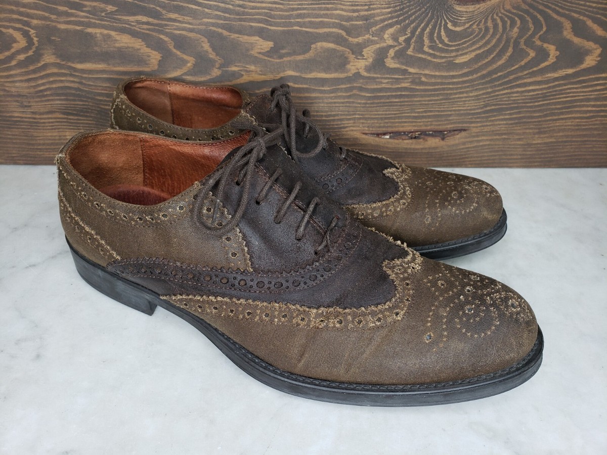 Donald j pilner oxford mens dress shoes brown made in Italy  display picture 2