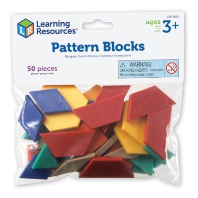 Learning Resources Pattern Blocks Smart Pack, Developmental Toy, Shapes,