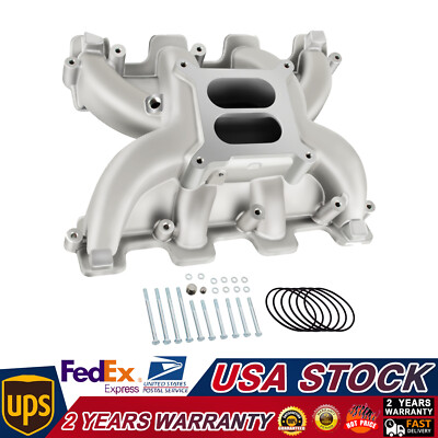 Dual Plane Mid-Rise Intake Manifold for GM LS1 LS2 LS6 Cathedral Port 300-130