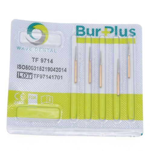 WAVE Dental Trimming and Finishing Bur Gold plated Taper T series 5 Pcs/Pack - Picture 6 of 47