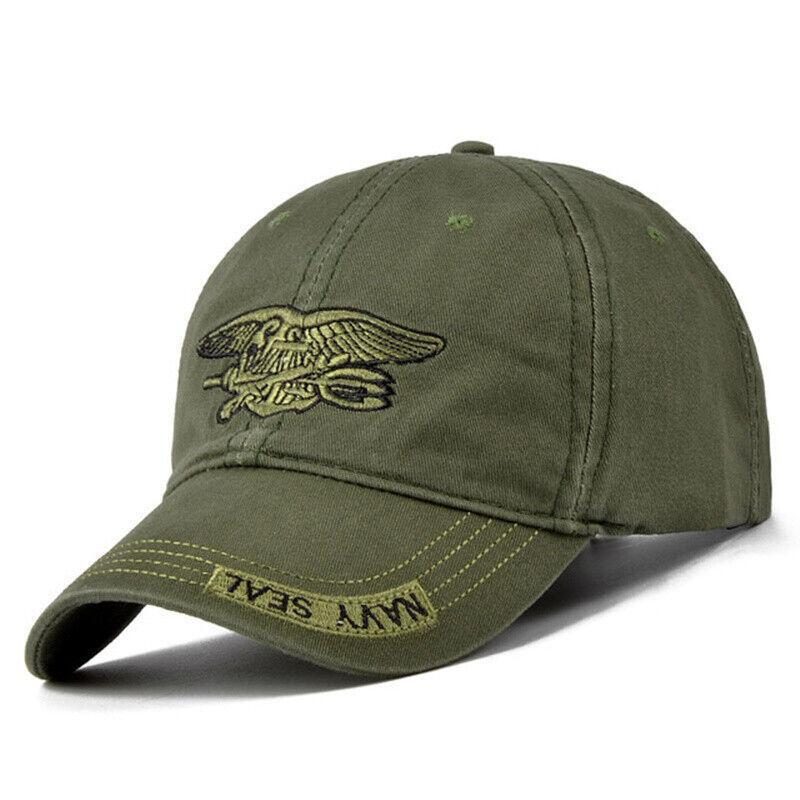 Army Green Baseball Cap Navy Seal Tactical Snapback Hat Adjustable for Men  Women