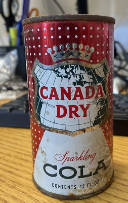 Empty Top Opened 12oz Canada Dry Sparkling Cola Flat Top