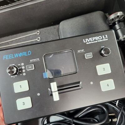 Feelworld LIVEPRO L1 Multi-Format Video Mixer Switcher w/4x HDMI Inputs. New