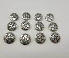 12 pcs Celtic Knot Round Silver Molded Plastic Craft Sewing Shank Buttons