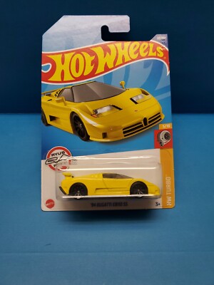 Hot Wheels 1994 Silver Bugatti EB110 SS diecast sports car Turbo 5/10