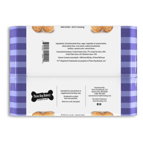 Three Dog Bakery Puppy Butters, Peanut Butter Dog Sandwich Cookies, 11.8 oz - Picture 2 of 6