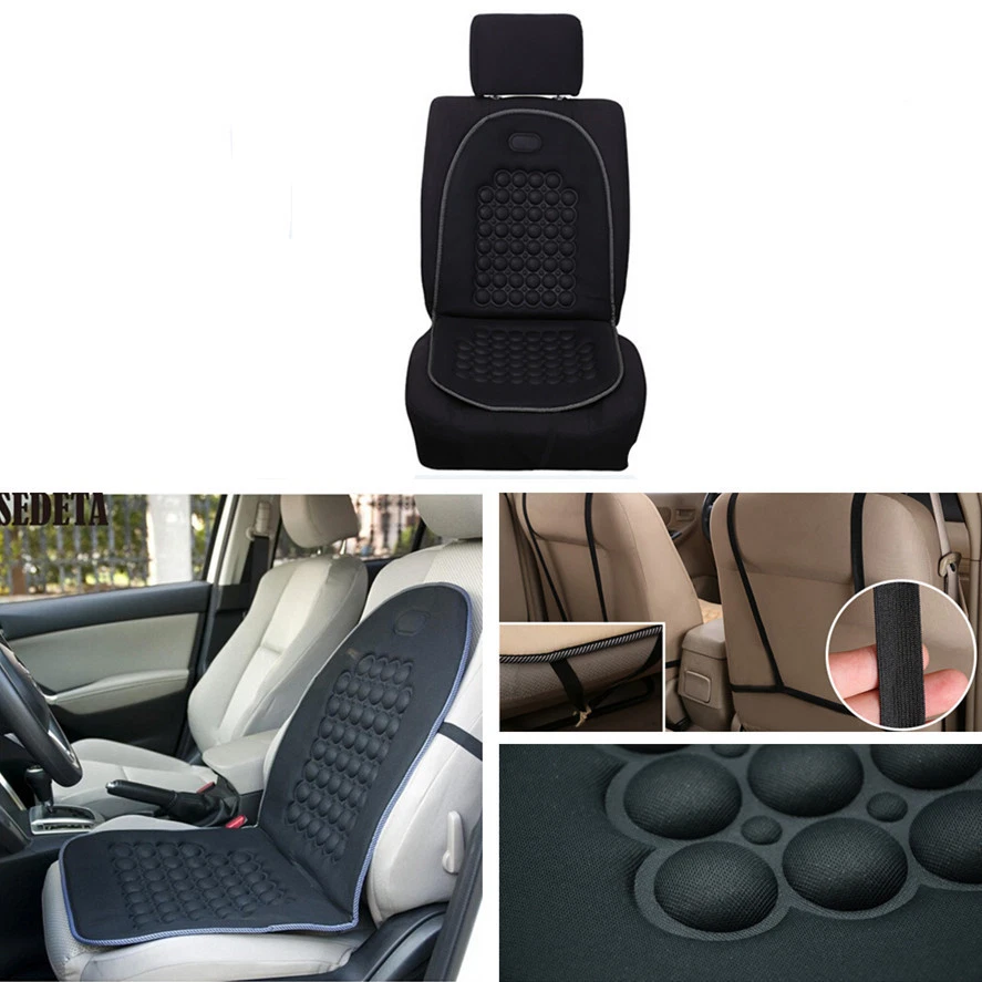 1 Pcs Car Seat Cushion Therapy Massage Padded Bubble Foam Chair Seat Pad  Black