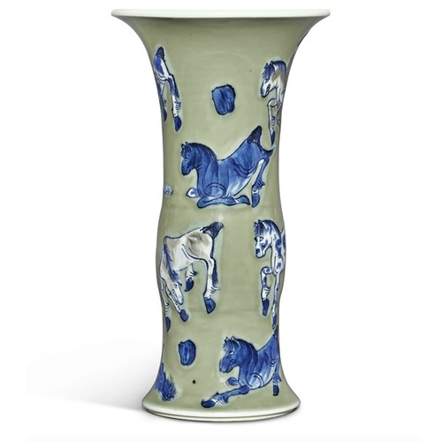 PXSTAMPS 17th C Chinese Kangxi Celadon Antique Underglaze Red Porcelain Vase - 第 3/9 張圖片