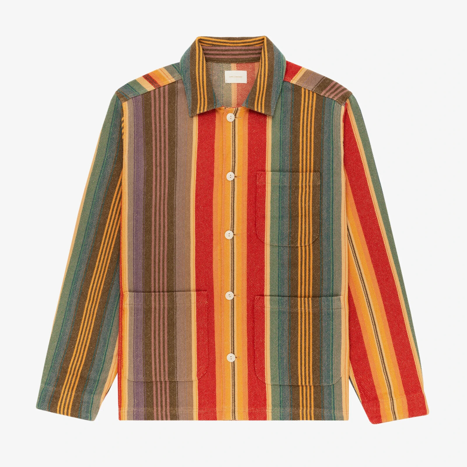 Aime Leon Dore Blanket Stripe Chore Shirt Jacket Size Medium FW22