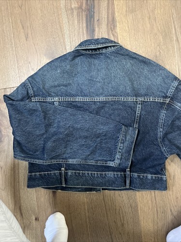ZARA WOMAN NWT SS24 TRF DENIM JACKET WITH HEART NAVY BLUE 8197/003 XS , S 24LX - Picture 13 of 13
