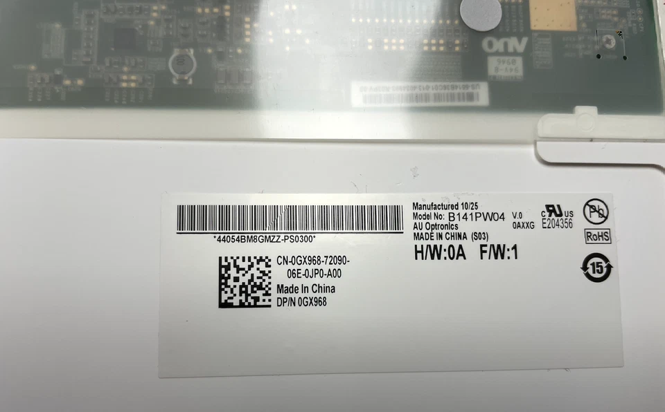 NEW 14.1" WXGA+ laptop LED LCD SCREEN FOR DELL B141PW04 V.0 for Dell GX968 - Image 3 of 4