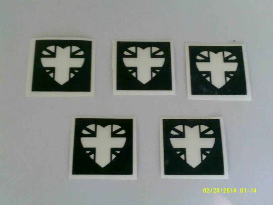 DAZZLE GLITTER TATTOOS 10 x Union Jack cuore stencil glitter tatuaggi vernice viso cricket rugby calcio