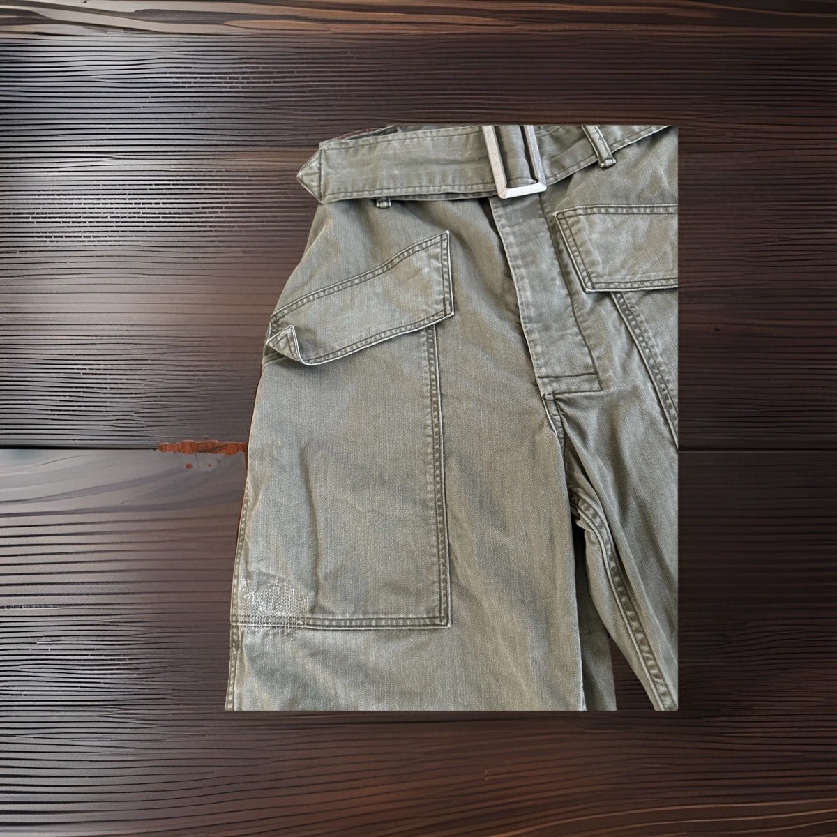 RRL Ralph Lauren Cargo Pants Military Utility Herringbone Belted