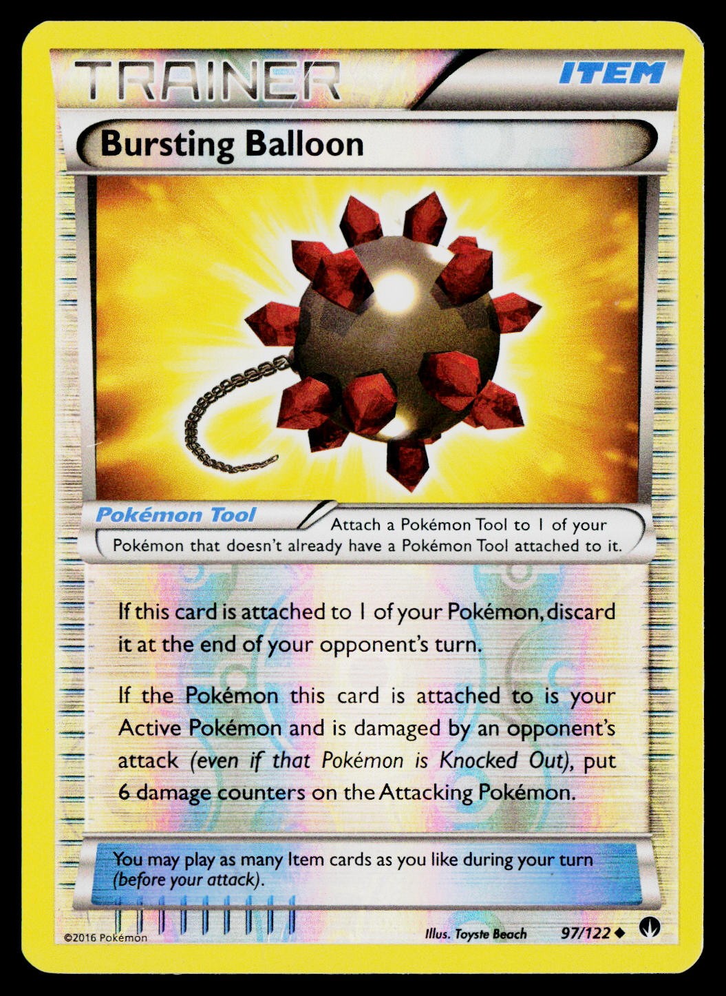 Bursting Balloon Reverse Holo Uncommon XY - BREAKpoint 97/122 MP